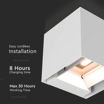 Applique murale solaire LED avec détecteur LED/3W/3,7V IP65 4000K blanc