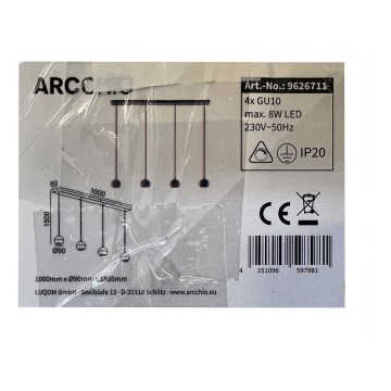 Arcchio - Suspension filaire RENKO 4xGU10/8W/230V