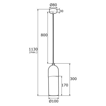 Argon 4212 - Suspension filaire BURGOS 1xE27/15W/230V laiton