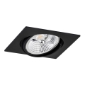 Argon 4746 - Luminaire encastrable OLIMP 1xGU10-AR111/12W/230V noir