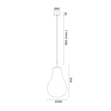 Argon 4879 - Suspension filaire JESSE 1xE27/15W/230V doré/blanc