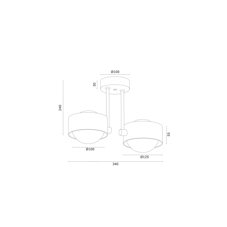 Argon 7215 - Suspension-barre salle de bain MASSIMO PLUS 2xG9/6W/230V IP44 doré