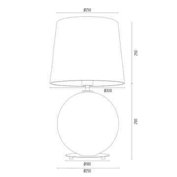 Argon 8530 - Lampe de table HAMILTON 1xE27/15W/230V crème/gris