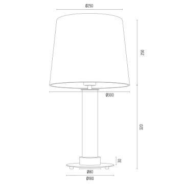 Argon 8540 - Lampe de table HAMPTON 1xE27/15W/230V blanc