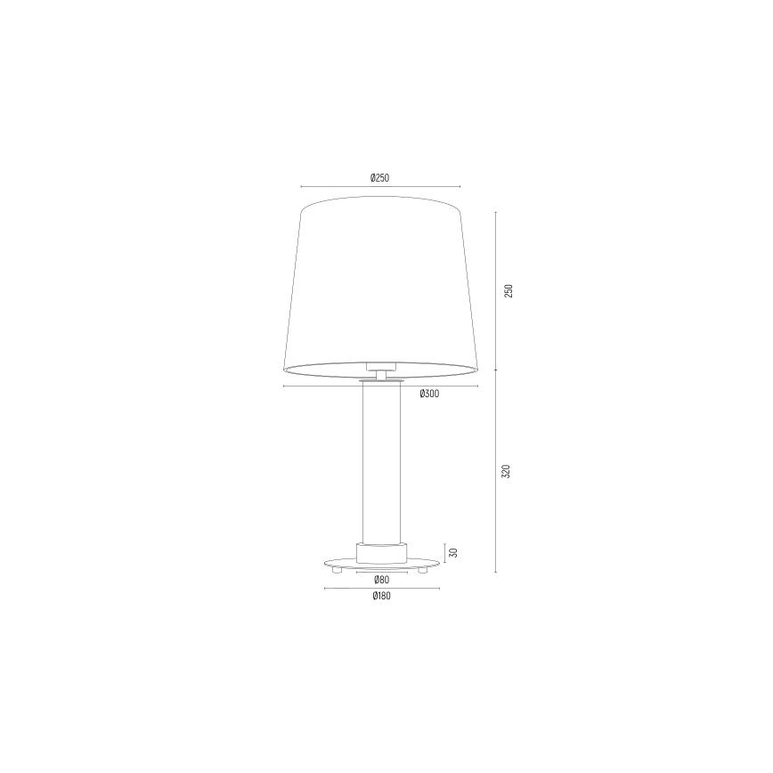 Argon 8540 - Lampe de table HAMPTON 1xE27/15W/230V blanc