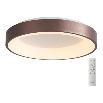 Azzardo AZ4994-Plafonnier à intensité variable LED SANTANA LED/80W/230V marron+télécommande