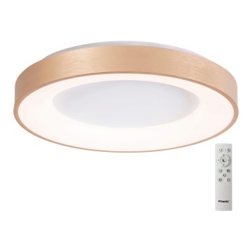 Azzardo AZ4996 - Plafonnier à intensité variable LED SANTANA LED/80W/230V doré + télécommande