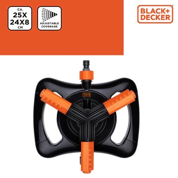 BLACK+DECKER - Arroseur circulaire à trois bras