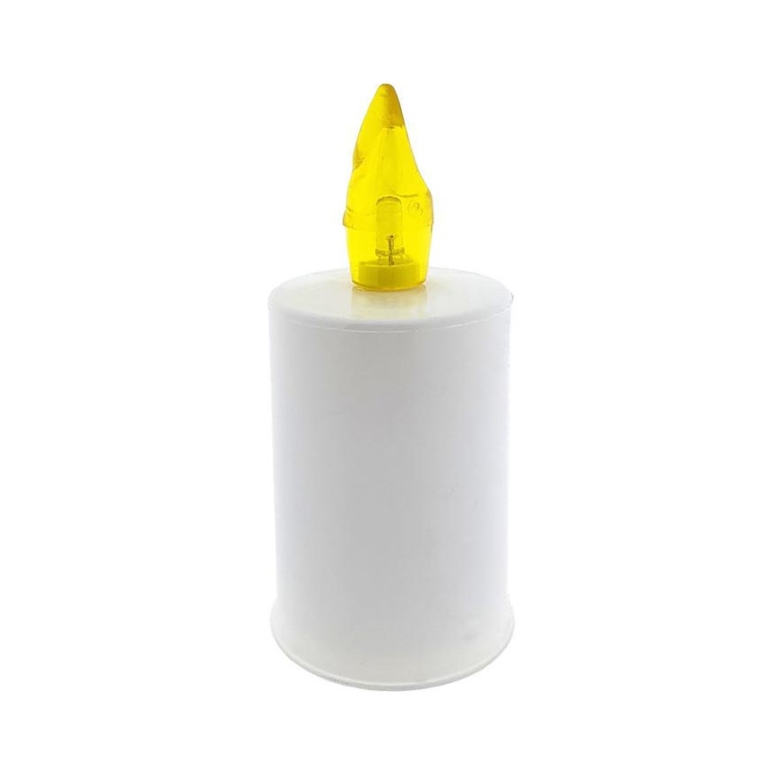 Bougie LED/2xAA blanc chaud 10,8 cm blanc