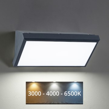 Brilagi - Applique murale extérieure TRIANGLE LED/20W/230V 3000/4000/6500K anthracite IP65