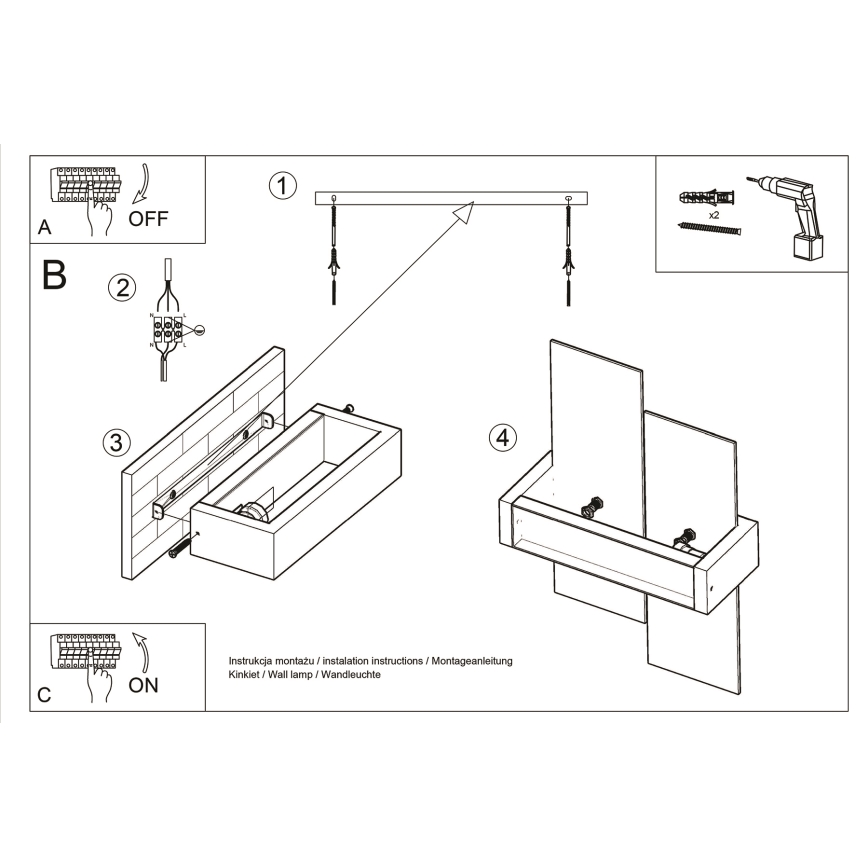 Brilagi -  Applique murale LED HERA 1xE27/7,5W/230V bois