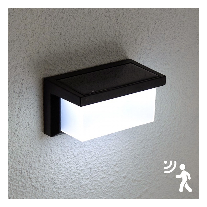 Brilagi - Applique murale solaire avec détecteur BRICK LED/12W/5,5V IP65