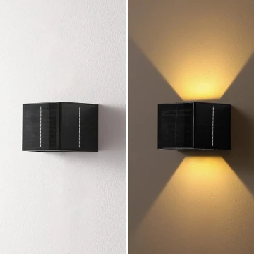 Brilagi - Applique murale solaire LED avec détecteur SOLAR CUBE LED/2W/3,2V IP54