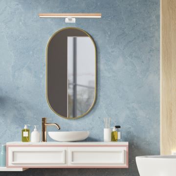 Brilagi - Éclairage de miroir salle de bain WOODY MIRROR LED/12W/230V IP44 chêne/blanc