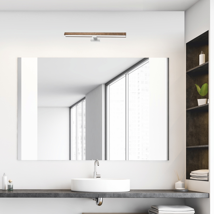 Brilagi - Éclairage de miroir salle de bain WOODY MIRROR LED/12W/230V IP44 chêne/blanc