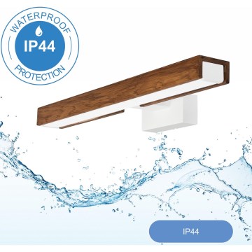 Brilagi - Éclairage de miroir salle de bain WOODY MIRROR LED/8W/230V IP44 chêne/blanc