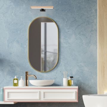 Brilagi - Éclairage de miroir salle de bain WOODY MIRROR LED/8W/230V IP44 chêne/noir