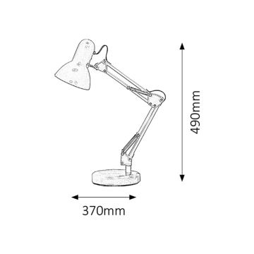 Brilagi - Lampe de table ROMERO LED 1xE27/10W/230V argentée