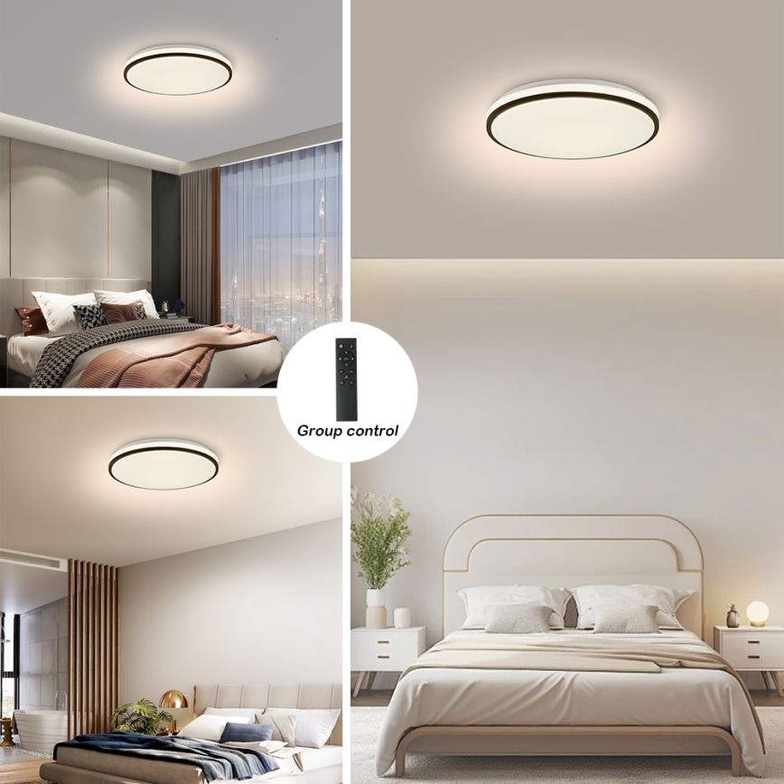 Brilagi - Plafonnier à intensité variable SMART LED/28W/230V 3000-6000K d. 35 cm Wi-Fi Tuya + télécommande