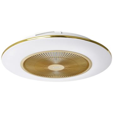 Brilagi - Luminaire LED à intensité variable avec ventilateur AURA LED/38W/230V 3000-6000K doré + télécommande