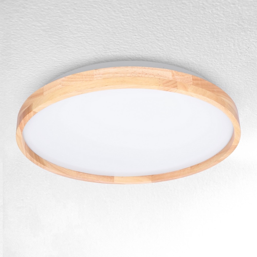 Brilagi - Plafonnier à intensité variable ALSON LED/48W/230V 3000-6500K chêne d. 39,5 cm + télécommande