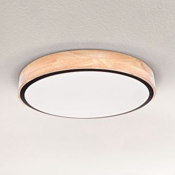 Brilagi - Plafonnier à intensité variable GLORIA LED/48W/230V 3000-6500K chêne d. 40 cm + télécommande