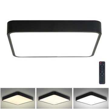 Brilagi - Plafonnier à intensité variable POOL LED/36W/230V 3000-6000K 40x40 cm noir + télécommande