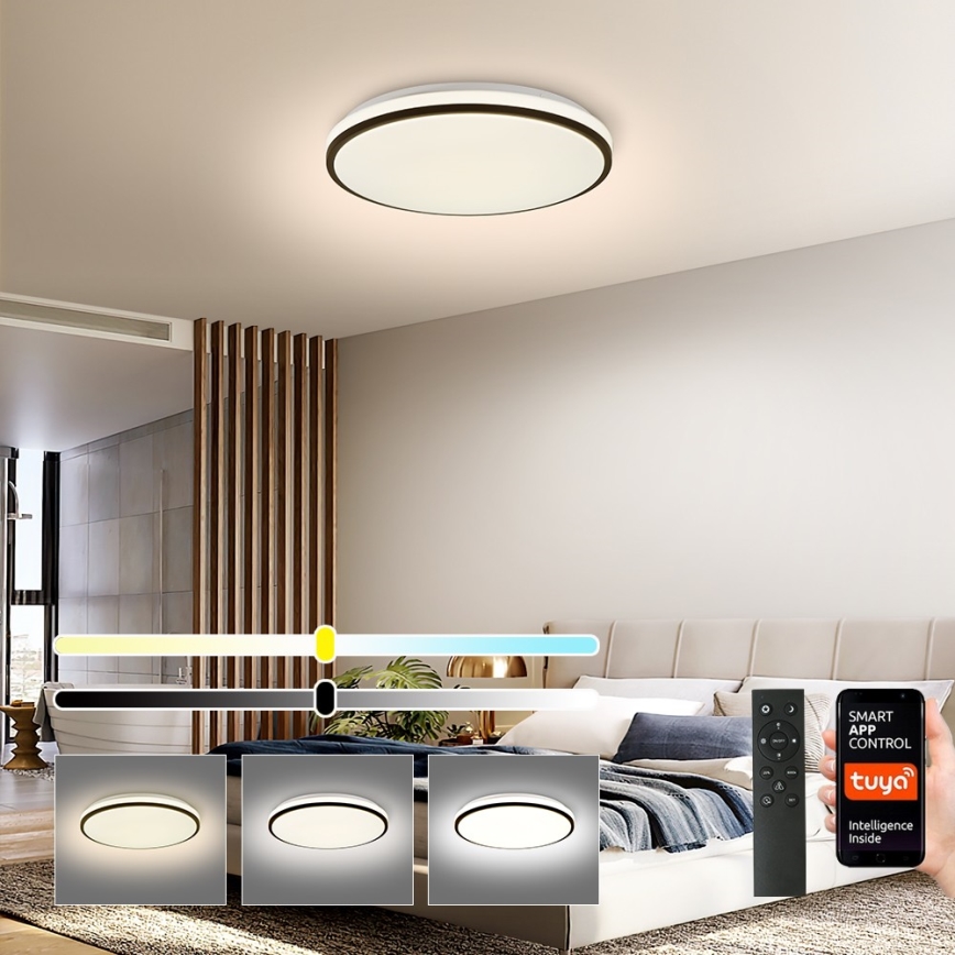 Brilagi - Plafonnier à intensité variable SMART LED/28W/230V 3000-6000K d. 35 cm Wi-Fi Tuya + télécommande