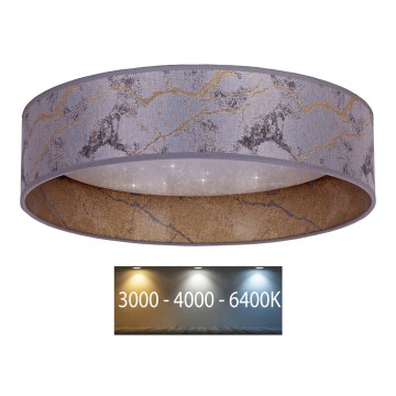 Brilagi - Plafonnier LED VELVET STAR LED/36W/230V d. 55 cm 3000K/4000K/6400K gris/doré