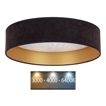 Brilagi - Plafonnier LED VELVET STAR LED/36W/230V d. 55 cm 3000K/4000K/6400K noir/doré