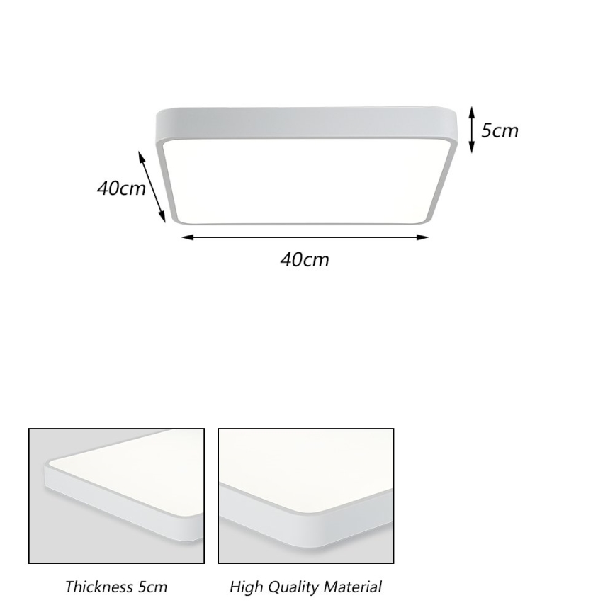 Brilagi - Plafonnier POOL LED/36W/230V 3000/4500/6000K 40x40 cm blanc