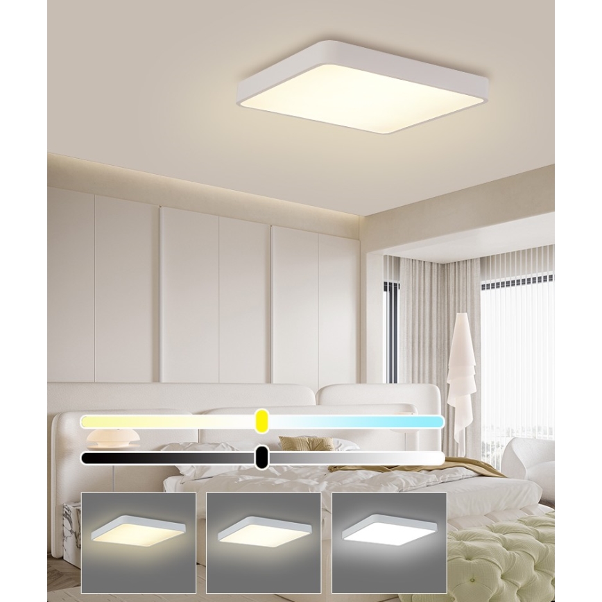 Brilagi - Plafonnier POOL LED/48W/230V 3000/4500/6000K 50x50 cm blanc