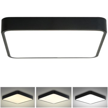 Brilagi - Plafonnier POOL LED/48W/230V 3000/4500/6000K 50x50 cm noir