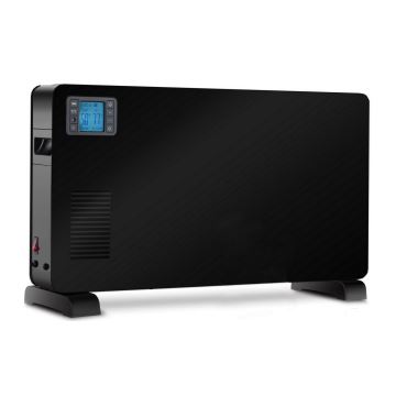 Brilagi - Radiateur convecteur électrique 1000/1300/2300W LCD/timer/TURBO/thermostat noir + télécommande