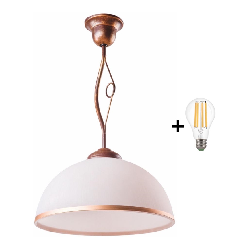 Brilagi - Suspension-barre LED ANTICO 1xE27/60W/230V bronze patiné