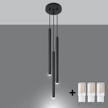 Brilagi -  Suspension filaire LED DRIFA 3xG9/4W/230V noir