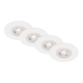 Brilo - LOT x4 Spot encastrable de salle de bain LED/4,9W/230V IP44 blanc
