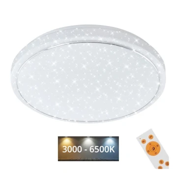 Brilo - Plafonnier à intensité variable LED STARRY SKY LED/18W/230V 3000-6500K + télécommande