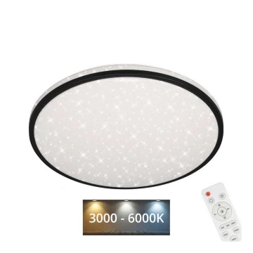 Brilo - Plafonnier à intensité variable LED STARRY SKY LED/24W/230V 3000-6000K + télécommande