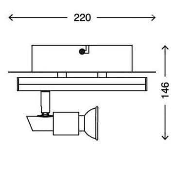 Briloner 2029-028 - Spot LED REN 1xGU10/3W/230V + LED/4W