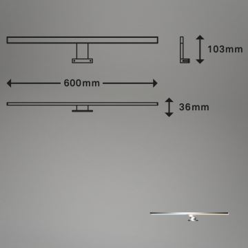 Briloner 2299-018 - Eclairage de miroir salle de bain à intensité variable COOL&COSY LED/8W/230V 2700/4000K IP44