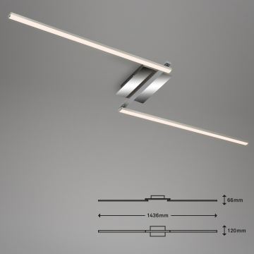 Briloner 3500-018 - Plafonnier LED STAFF 2xLED/6W/230V
