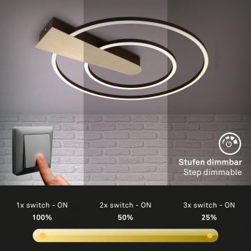 Briloner 3543-017 - Plafonnier à intensité variable NICO LED/25W/230V doré