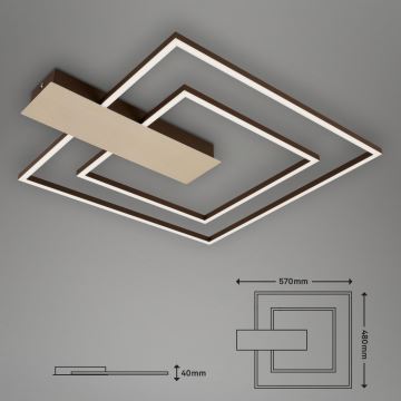 Briloner 3545-017 - Plafonnier à intensité variable NICO LED/25W/230V doré