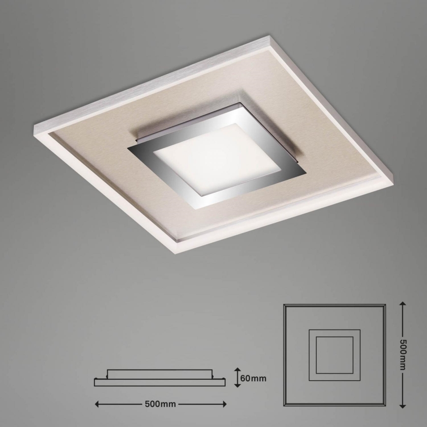 Briloner 3641-012 - Plafonnier à intensité variable FRAME LED/30W/230V 2700-6500K chrome + télécommande