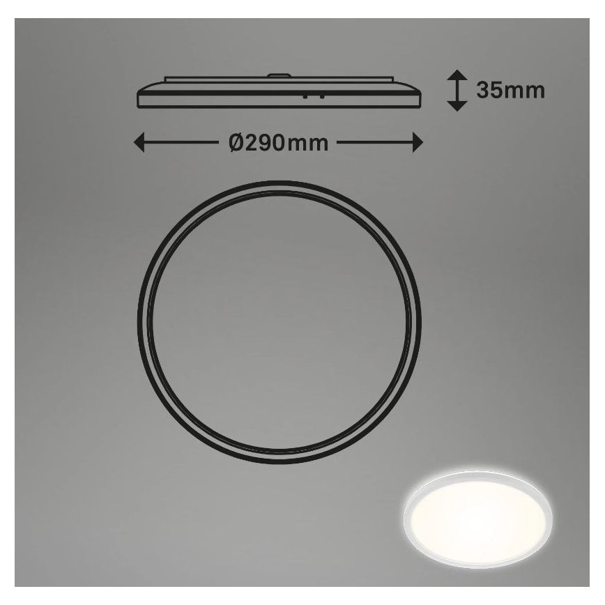 Briloner 2992-025 Plafonnier LED salle de bain, …