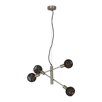 Briloner 4814-042 - Suspension avec fil NATURE 5xE14/5,5W/230V