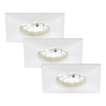 Briloner 7205-036 - LOT 3x Spot encastrable de salle de bain ATTACH LED/5W/230V IP44 blanc