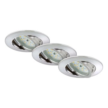 Briloner 7209-038 - LOT 3x Spot encastrable de salle de bain LED/5W/230V IP23