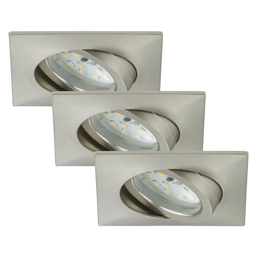 Briloner 7210-032 - LOT 3x Spot encastrable de salle de bain ATTACH LED/5W/230V IP23 chrome